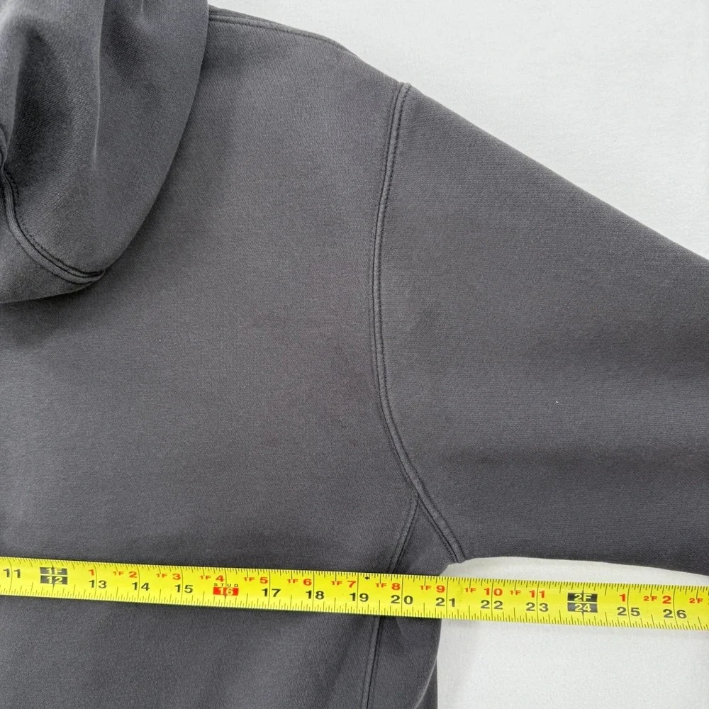 Nike Mens Gray Pullover Hoodie Sweatshirt Long Sleeve Pocket Logo Size M‎